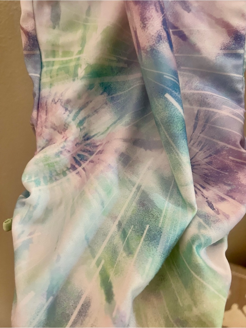 Disney Kids One Piece Swimsuit Pastel Tie-Dye with Green Baby Yoda - Picture 13 of 13